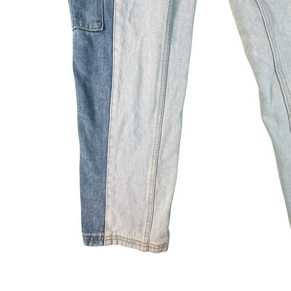 PacSun Cargo Jeans Womens Size 26 Two Tone Denim Wide Leg Y2K Utility Pants - Picture 3 of 11